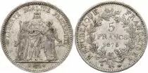 France 5 Francs Hercules 1873 A - Paris - Silver