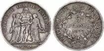 France 5 Francs Hercules 3th Republic - 1877 K Bordeaux
