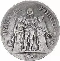 France 5 Francs Hercules group - An 4 A Paris