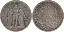 France 5 Francs Hercules Silver 1849 K Bordeaux