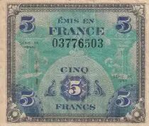 France 5 Francs Impression Americaine - Drapeau - 1944 - Sans S&eacute;rie - VF.17.01