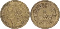 France 5 Francs Laureate Head - 1946