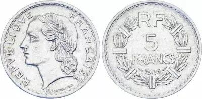 France 5 Francs Lavrillier - 1946 - B. Beaumont - Le Roger
