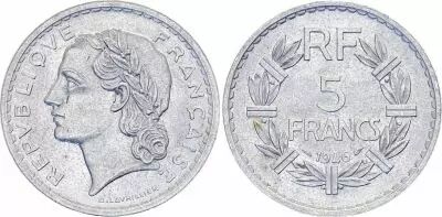 France 5 Francs Lavrillier - 1946 - From FDC box set