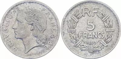 France 5 Francs Lavrillier - 1949