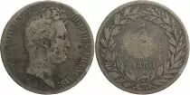 France 5 Francs Louis-Philippe - 1830 W Lille incuse lettering