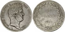 France 5 Francs Louis-Philippe 1831 MA Marseille- incuse lettering - Silver