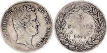 France 5 Francs Louis-Philippe 1831 MA Marseille Argent - Tranche en creux