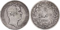 France 5 Francs Louis-Philippe 1831 MA Marseille Incuse lettering - Silver - KM.735.10 - Fine