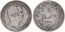 France 5 Francs Louis-Philippe 1831 MA Marseille Incuse lettering - Silver - KM.735.10 - Fine