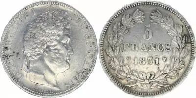 France 5 Francs Louis-Philippe 1er - 1831 Q Perpignan
