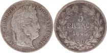 France 5 Francs Louis-Philippe 1er - 1843 W Lille