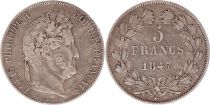 France 5 Francs Louis-Philippe 1er - 1847 A Paris