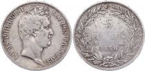 France 5 Francs Louis-Philippe I - 1830 B Rouen incuse lettering - Silver - KM.745.2