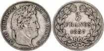 France 5 Francs Louis-Philippe I - 1837 B Rouen - Silver