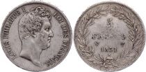 France 5 Francs Louis-Philippe Ier - 1831 W Lille tranche en creux