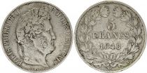 France 5 Francs Louis-Philippe Ist - 1846 W Lille - Silver