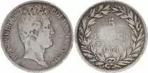 France 5 Francs Louis-Philippe Ist- 1831 1831 W Lille incuse lettering - Silver