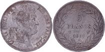 France 5 Francs Louis-Philippe Ist- 1831 W Lille incuse lettering - F to VF
