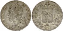 France 5 Francs Louis XVIII Buste nu - 1824 MA Marseille - Argent