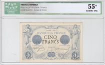 France 5 Francs Man and woman standing staff - 1874