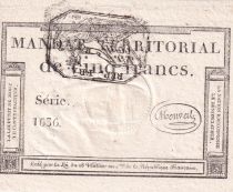 France 5 Francs Mandat Territorial - 28 Ventose An IV (18.3.1796) - Cachet Noir