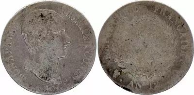 France 5 Francs Napoleon First Consul - An 12 Q Perpignan - Silver