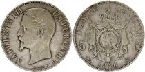 France 5 Francs Napoléon III - Tête nue - 1856 A Paris - Argent