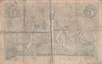 France 5 Francs Noir - 00-01-1872 - Série U.39