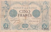 France 5 Francs Noir - 10 - 07- 1873 - Série N.2824  - F.1.20 - TB