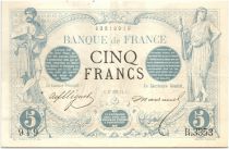 France 5 Francs Noir - Janv 1874