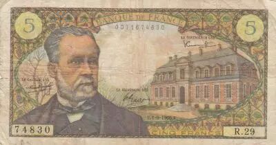 France 5 Francs Pasteur - 01-09-1966 - S�rie R.29