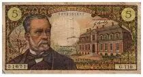 France 5 Francs Pasteur - 04.09.1969 - Serial G.110 - Fay.61.1