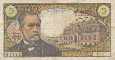 France 5 Francs Pasteur - 05-05-1967 - S�rie H.51