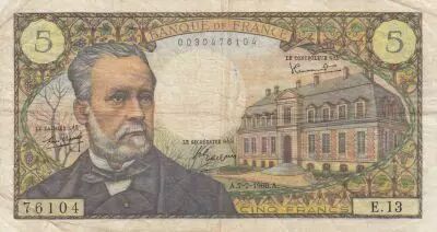 France 5 Francs Pasteur - 07-07-1966 - S�rie E.13