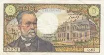 France 5 Francs Pasteur - 07-12-1967 - Série Q.65