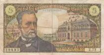 France 5 Francs Pasteur - 07-12-1967 Série Z.72 - TB +