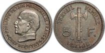 France 5 Francs Petain - 1941 - SUP
