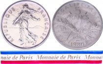 France 5 Francs Piéfort 1980 - Silver