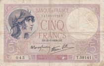 France 5 Francs Purple - 27-07-1939 -Série T.59141