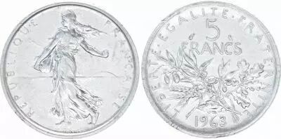 France 5 Francs Seed sower - 1963