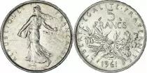 France 5 Francs Semeuse - 1961 - Argent