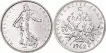 France 5 Francs Semeuse - 1962 - Argent