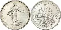 France 5 Francs Semeuse - 1964 - Argent