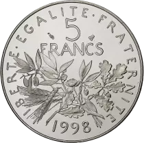 France 5 francs Semeuse - 1998 - BE