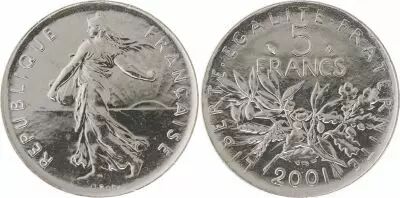 France 5 Francs Semeuse - 2001 BU