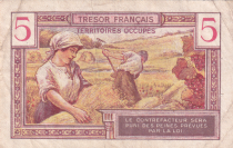 France 5 Francs Trésor Français - 1947 - Série A - TTB