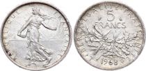 France 5 Francs Woman sowing seed - 1968 Silver