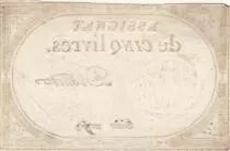 France 5 Livres - 10 Brumaire An II (31.10.1793) - Sign. Dro&uuml;et - S&eacute;rie 20763