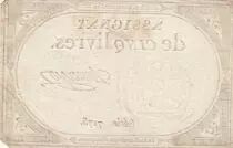 France 5 Livres - 10 Brumaire An II (31.10.1793) - Sign. Duverger - Série 7175